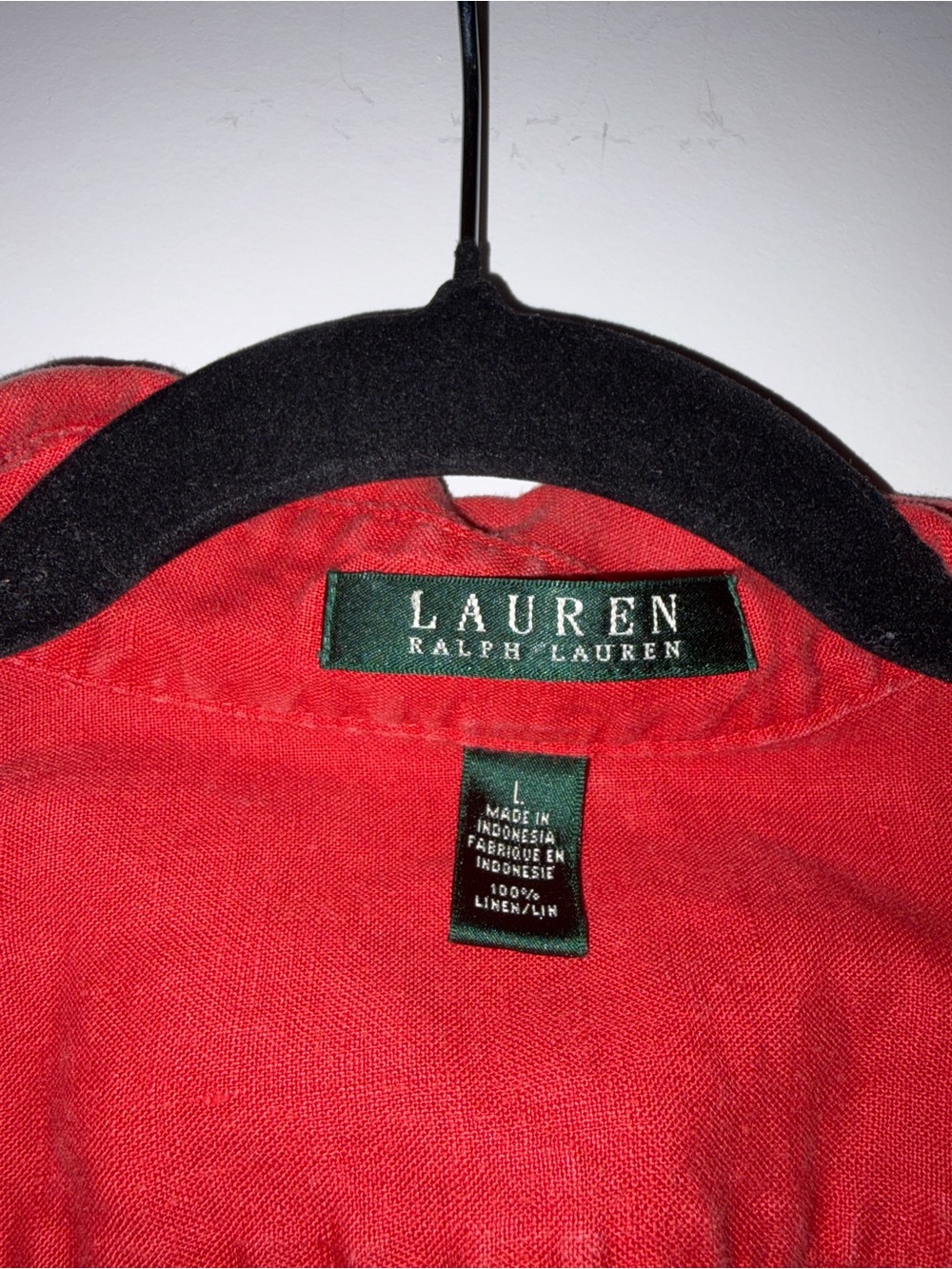 Ralph Lauren Red Button-Front Jean Jacket - Picture 2 of 4